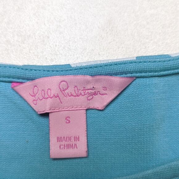 Lilly Pulitzer Dress Women's Size Small Blue Chain Jonah Blue Posh Ponte - Picture 6 of 8